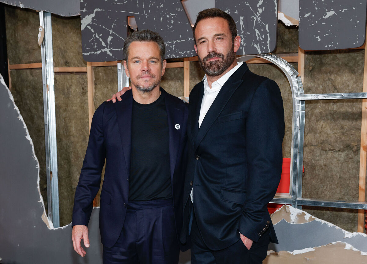 Matt Damon and Ben Affleck attend the world premiere of 'The Rip' in New York. Picture: CJ Rivera/Invision/AP