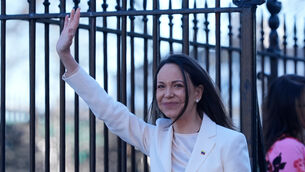 Venezuelan opposition leader Maria Corina Machado waves to supporters as she leaves the White House after meeting with President Donald Trump in Washington (Pablo Martinez Monsivais/AP) Venezuelan opposition leader Maria Corina Machado waves to supporters as she leaves the White House after meeting with President Donald Trump in Washington (Pablo Martinez Monsivais/AP)