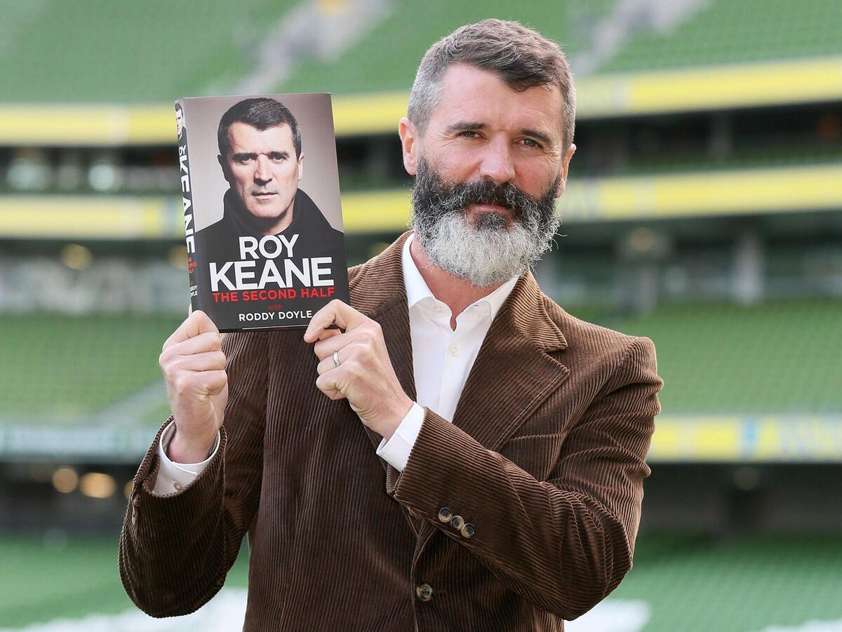 Roy Keane in 2014 with one of his autobiographies, 'The Second Half'. Picture: Mac Innes Photography