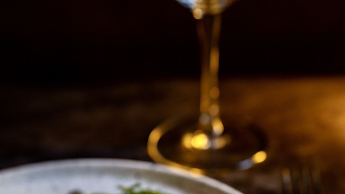 Halibut with a creamy mushroom sauce