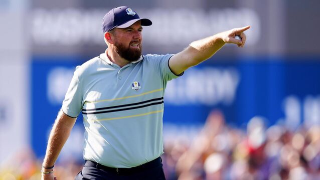 <p>Shane Lowry shares the second-round lead in Dubai (David Davies/PA)</p>