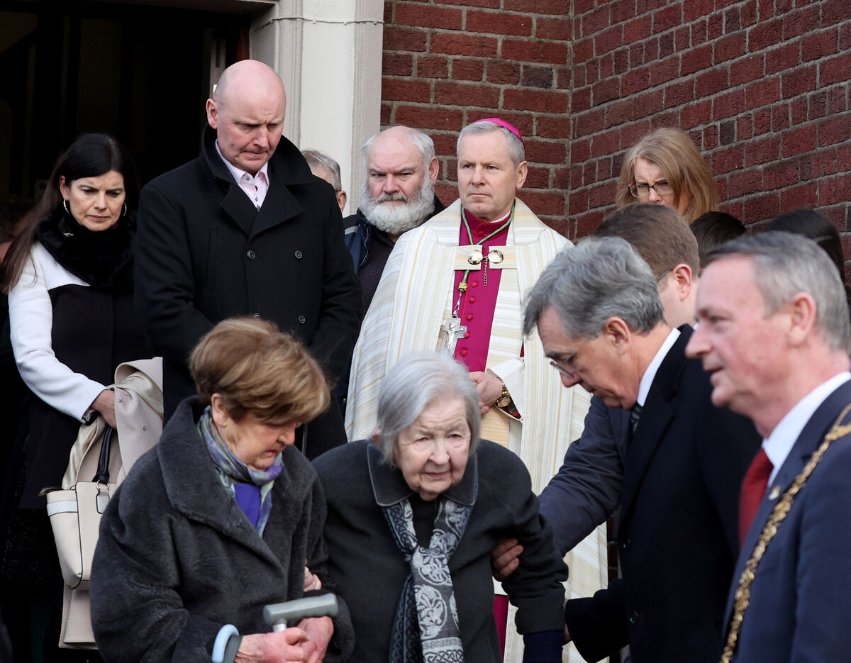  Bishop Fintan Gavin concelebrated the funeral Mass of Seán Ó Sé at Our Lady of Lourdes Church, Ballinlough Rd, Cork, on Friday. Pictures: Jim Coughlan