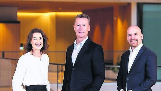 <p class="contextmenu internal_Caption">A&amp;L Goodbody appointments: Eimear O’Brien, partner; David Widger, managing partner, and Eoin O’Connor, partner.</p>