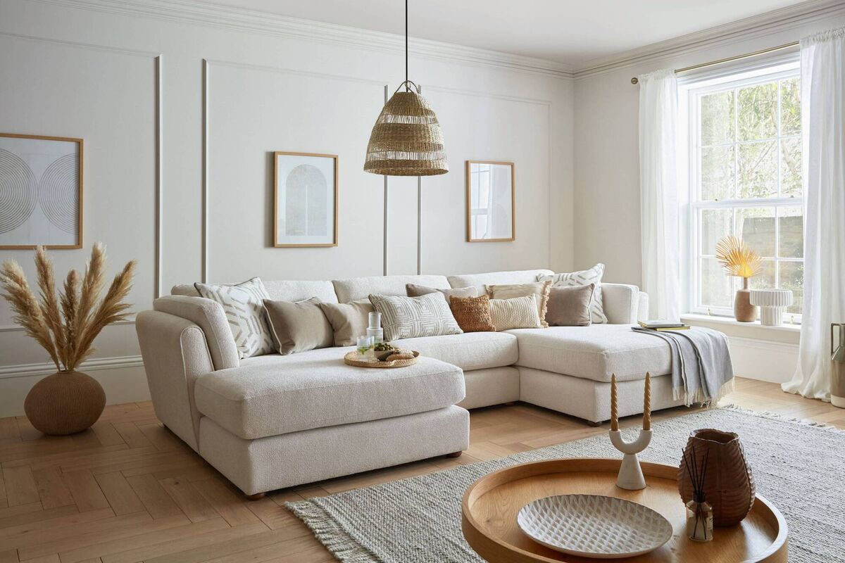 This Euphoria sofa from Dfs, priced from €2,179, offers several seating positions. Always look for the seat depth at a sofa's narrowest point.