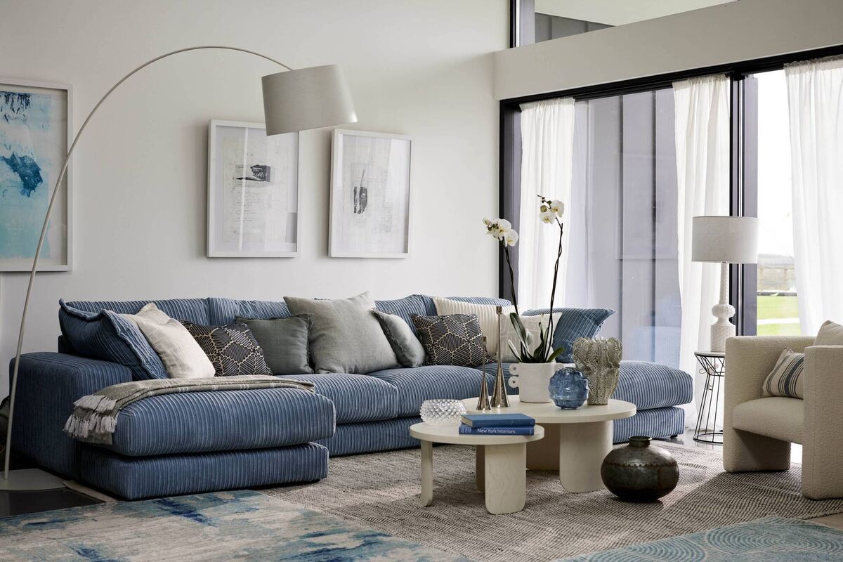 Soft sofa in Sky Rest Cord from Dfs, from €2,859.