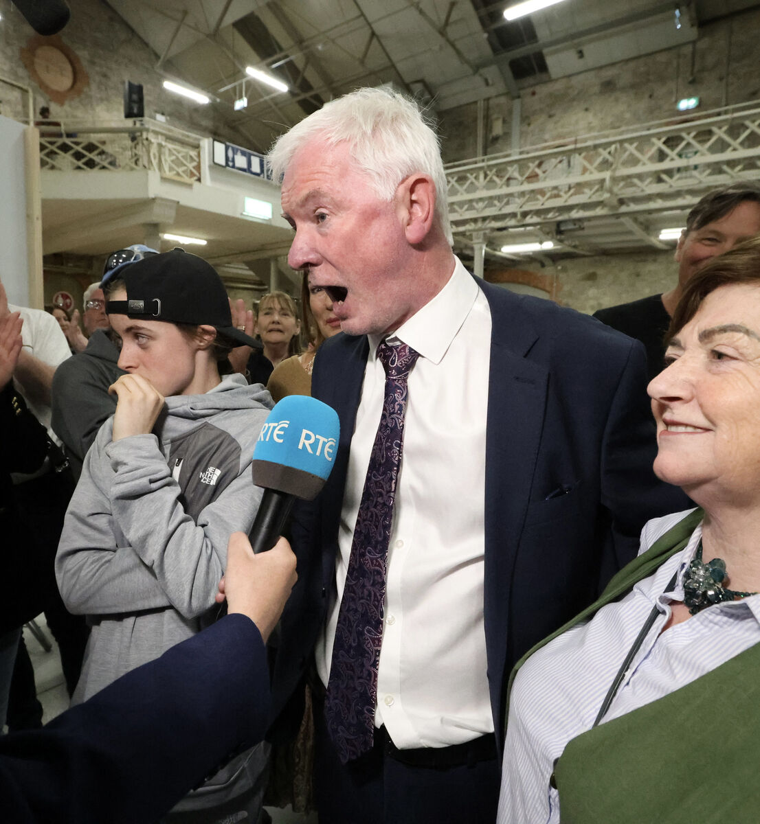  Anti-immigrant candidate Malachy Steenson celebrating his election as a councillor for the North Inner City LEA of Dublin City Council in june 2024. Picture: Sasko Lazarov/RollingNews