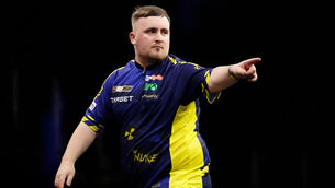 <p>Luke Littler will be going for a ‘golden bull’ in Saudi Arabia. Pic: John Walton/PA</p>