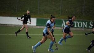 <p>Ashton’s Amy Noonan on the ball for her side against Bandon. Noonan was involved in all four goals as Ashton defeated Bandon 4-1. Picture: Andrew Noonan </p>
