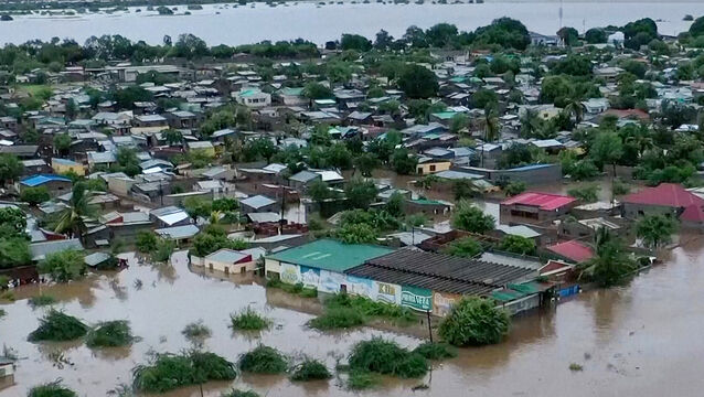 Flooding in Tete Province, Mozambique, on Thursday (AP)