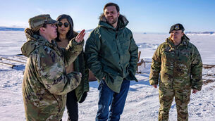 <p>A photo from March of last year when US vice president JD Vance and his wife Usha Vance toured the US military's Pituffik space base in Greenland. Picture: Jim Watson/AP</p>