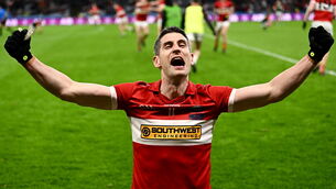 <p>Paul Geaney of Dingle celebrates. Pic: Piaras Ó Mídheach/Sportsfile</p>