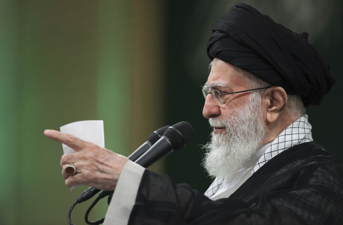 Protestors have been calling for the removal of cleric and former president Ayatollah Ali Khamenei, Iran's supreme leader since 1989. Picture: Office of the Iranian Supreme Leader/AP