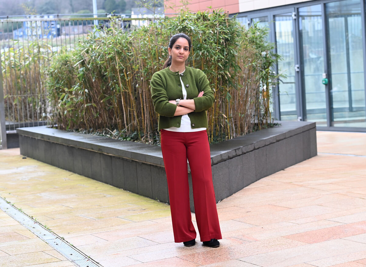  Wearing the colours of her home country, UCC student Shadi Mahjoum says she fears for the safety of family and friends and the wider community back home in Iran. Picture: Larry Cummins
