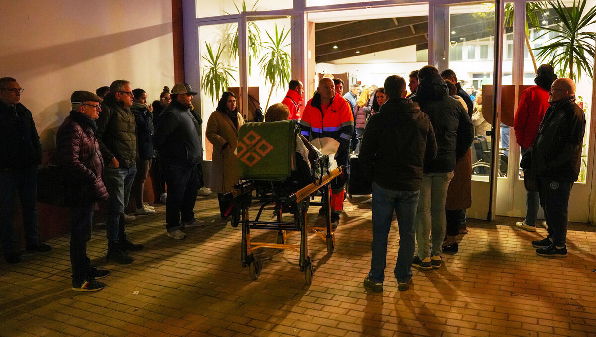 A sports centre used as a makeshift hospital in Adamuz, near Cordoba. Picture: Europa Press via AP.