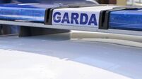 Blue lights on the roof of a Garda Siochana Irish police car