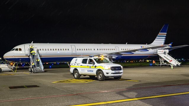 <p>A charter aircraft at Dublin Airport used in the Operation Trench deportation flight last November to which the Irish Examiner was given exclusive access. See 'Inside Ireland's deportation system' below for our report, pics, and video coverage of the largest deportation in the history of the State. Picture: Chani Anderson</p>
