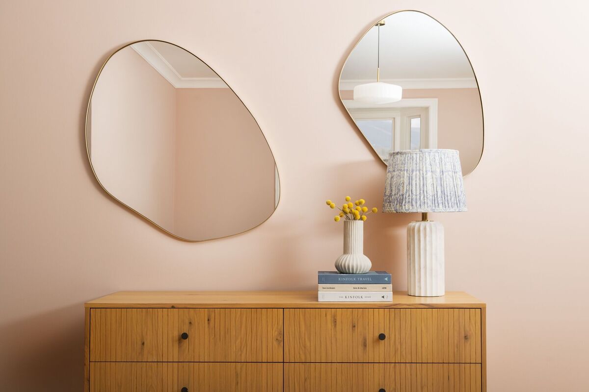  Where wall space is scarce, the Luna mirror is not only functional but has a sculptural quality to double up as an art piece; from €69, EZ Living Interiors.