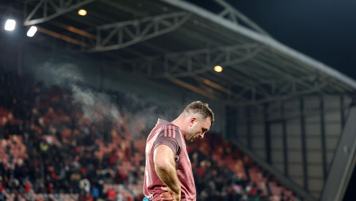 Munster's Tadhg Beirne stands dejected after the Investec Champions Cup loss to Castres in Limerick last Saturday. Pic: INPHO/Dan Sheridan Munster's Tadhg Beirne stands dejected after the Investec Champions Cup loss to Castres in Limerick last Saturday. Pic: INPHO/Dan Sheridan