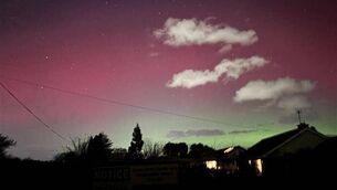 <p>The northern lights snapped by a resident in Cobh, Co Cork, on Monday night. </p>
