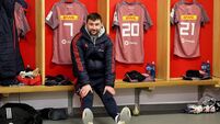 Diarmuid Barron in the dressing room ahead of the game 17/1/2026