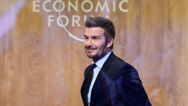 <p>David Beckham in Davos (Markus Schreiber/AP)</p>