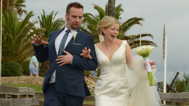 <p>Sharon Mannion and Danny Kehoe after their wedding ceremony.</p>
