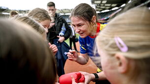<p>In attendance at Croke Park in Dublin, to mark the launch of the 2026 Lidl Ladies National Football Leagues is Olympic gold medallist and two-time undisputed world champion boxer Katie Taylor. Pic: Sam Barnes/Sportsfile</p>