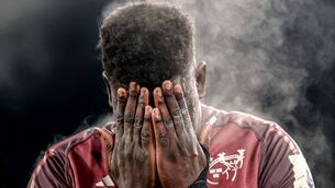 <p>Steam coming off of Munster's Edwin Edogbo. Pic: Dan Sheridan/Inpho</p>