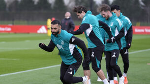 Liverpool’s Mohamed Salah has returned to training after the Africa Nations Cup (Peter Byrne/PA)