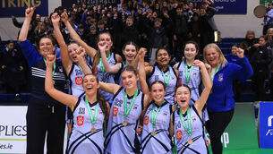 <p>Crescent College Comprehensive celebrate their championship victory. Pic: Tom O’Hanlon/Inpho</p>
