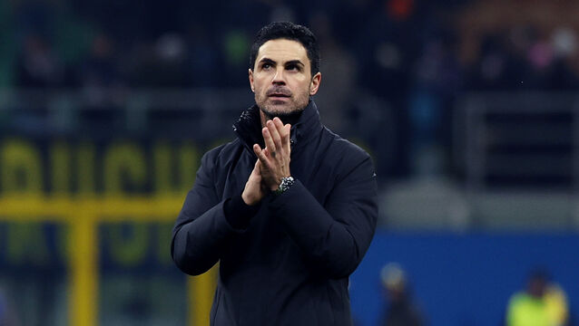 <p>Mikel Arteta hailed Arsenal’s mentality (Fabrizio Carabelli/PA)</p>