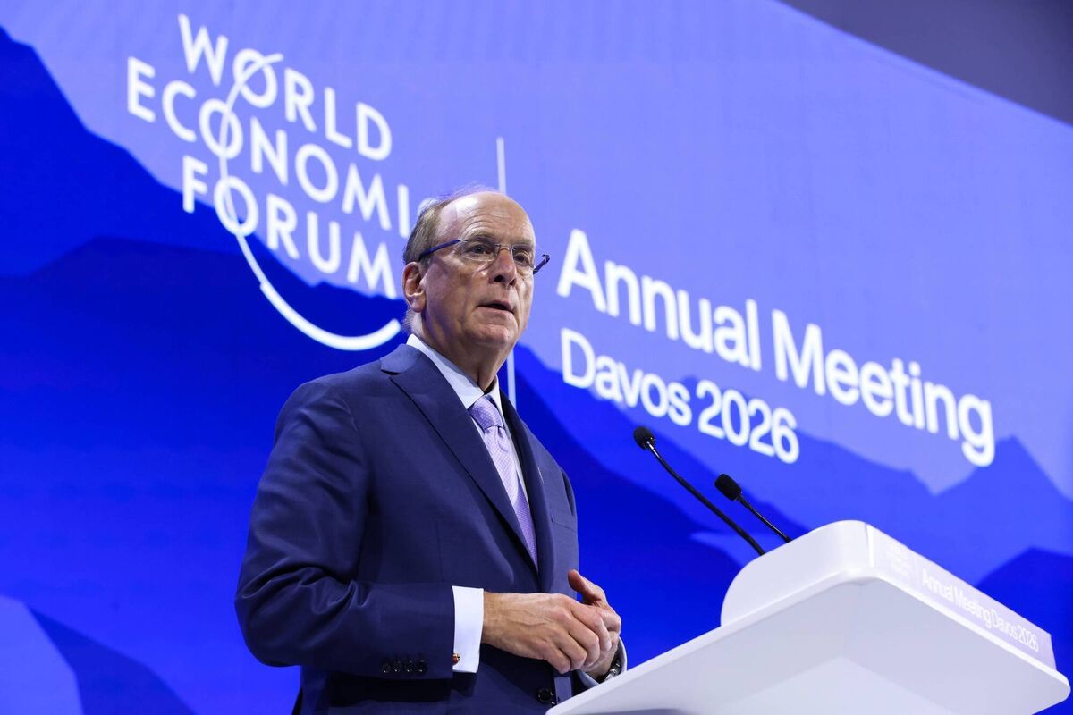 Larry Fink in Davos this week.