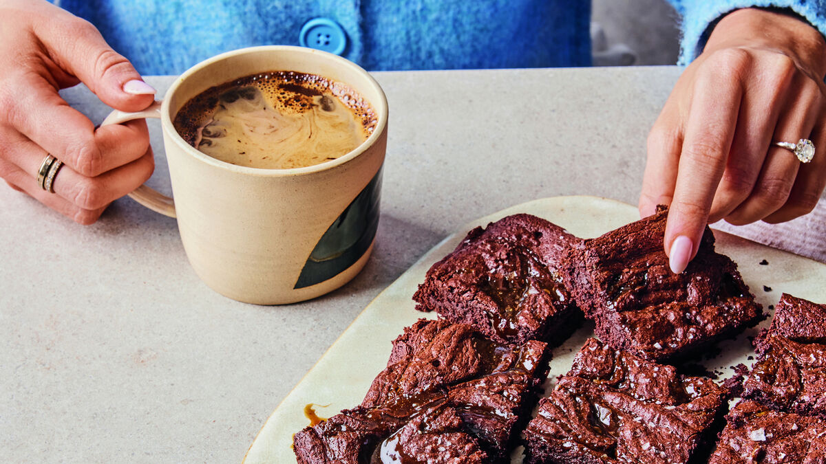 Sophie Richards’ salted caramel swirl brownies