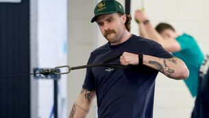 <p>Mack Hansen at Connacht training in Dexcom Stadium. Pic: ©INPHO/James Crombie</p>