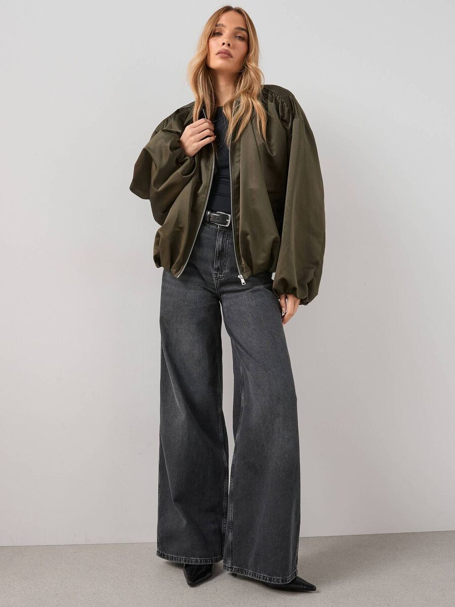 Soft Bomber Jacket & Wide Leg Jeans at Very Soft Bomber Jacket & Wide Leg Jeans at Very