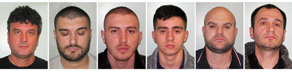 Left to right, Besnik Berisha, Akili Ismalaj, Denis Cangu, Marijn Kolaj, Xen Mucaj and Shpetim Xhamxhiu