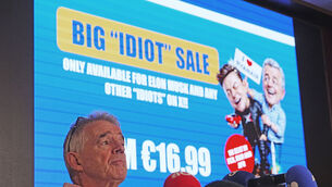 <p>Ryanair Group CEO Michael O'Leary during a press conference at The Mayson Hotel, Dublin, after tech billionaire Elon Musk floated the idea of buying the budget airline to "restore Ryan as their rightful ruler" amid a feud over the use of WiFi on Ryanair flights. 	Picture: Brian Lawless/PA Wire</p>