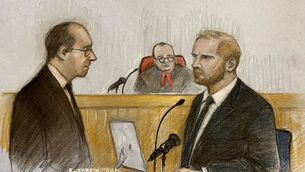 <p>Prince Harry (right) being questioned by Antony White as he gives evidence on day three of the trial over allegations of unlawful information gathering brought against Associated Newspapers Limited. Picture: Elizabeth Cook/PA Wire</p>