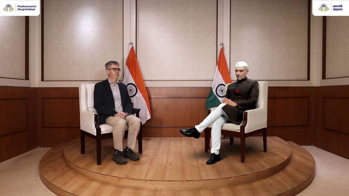 Paul McCarthy has a 'selfie' with India’s first prime minister Jawaharlal Nehru at the Pradhanmantri Sangrahalaya, or prime minister’s museum, which is housed at Nehru's former home in New Delhi. 