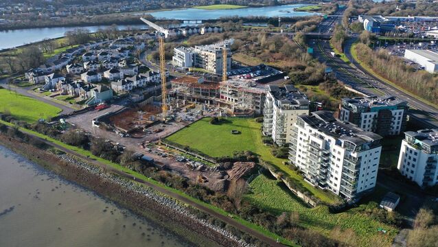 <p>Three blocks comprising 149 apartments are currently under construction on Jacob’s Island in Mahon. A planning application for an additional 556 units has just been lodged with Cork City Council.</p>
