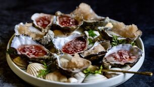 <p>Oysters with mignonette and granita by Aishling Moore. Picture: Chani Anderson.</p>