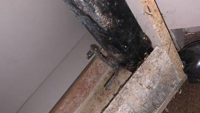 <p>Images taken inside one of the bedsits at Hogan Court in south inner city Dublin show the effects of no damp proofing or adequate insulation.</p>