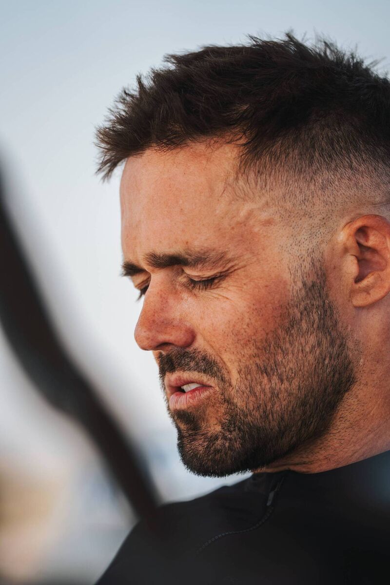 Digging deep in Dubai during Project7, where Spencer Matthews completed IronMans on seven continents.