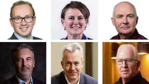 <p>New roles: (top row) Stephen Kent, Helen Dooley, Charles Kane; (bottom row) David Greene, Leo Casey, Declan Parker. </p>