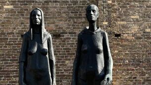 <p>The memorial sculpture at Ravensbrück, which is north of Berlin.</p>