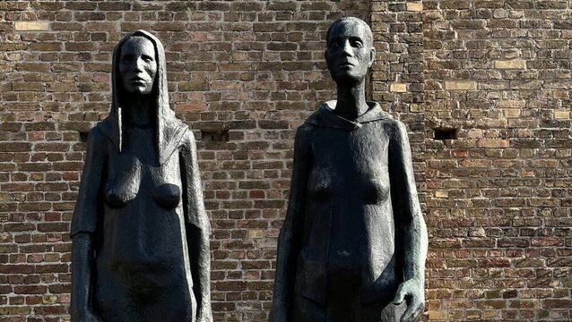 <p>The memorial sculpture at Ravensbrück, which is north of Berlin.</p>