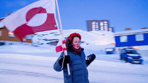 <p>Aviaq Brandt protests against Trump's policy towards Greenland in front of the US consulate in Nuuk, Greenland, on Tuesday, Jan. 20, 2026. (AP Photo/Evgeniy Maloletka)</p> <p>Aviaq Brandt protests against Trump's policy towards Greenland in front of the US consulate in Nuuk, Greenland, on Tuesday, Jan. 20, 2026. (AP Photo/Evgeniy Maloletka)</p>
