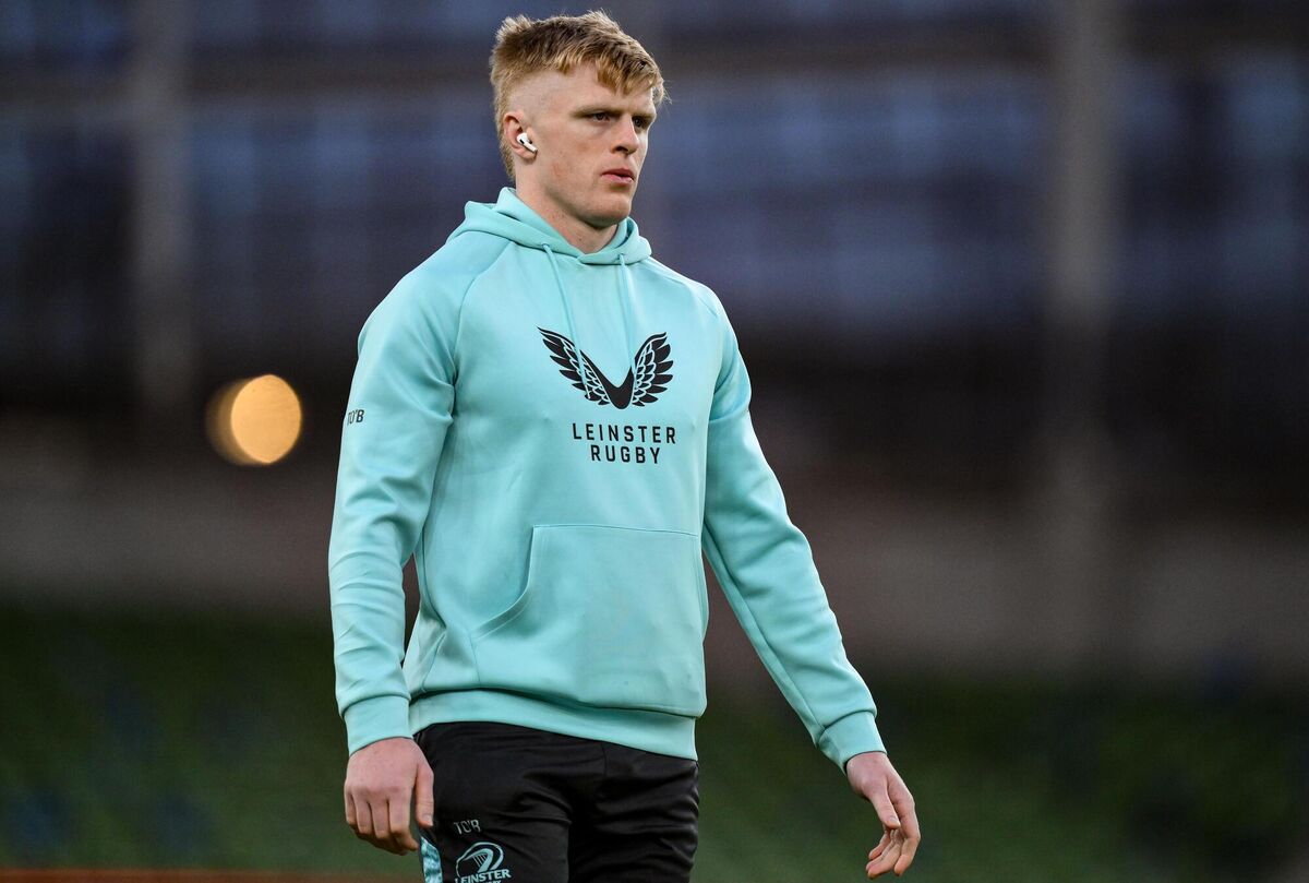 Tommy O'Brien before Leinster's clash with La Rochelle at the Aviva. Pic: Brendan Moran/Sportsfile