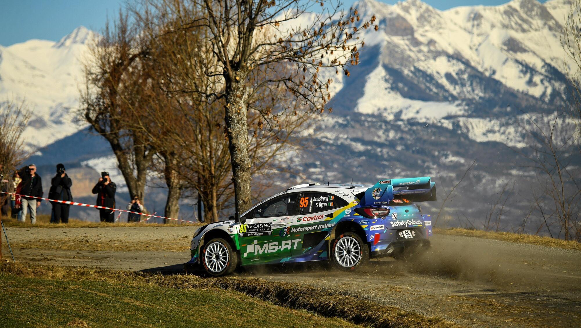 Armstrong posts third fastest stage time in red flagged Monte Carlo rally