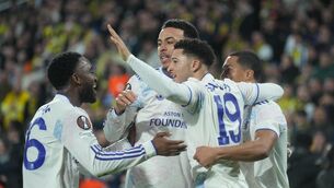 <p>Jadon Sancho scored the winner on the night, his first for the club. Pic: Francisco Seco/AP</p>